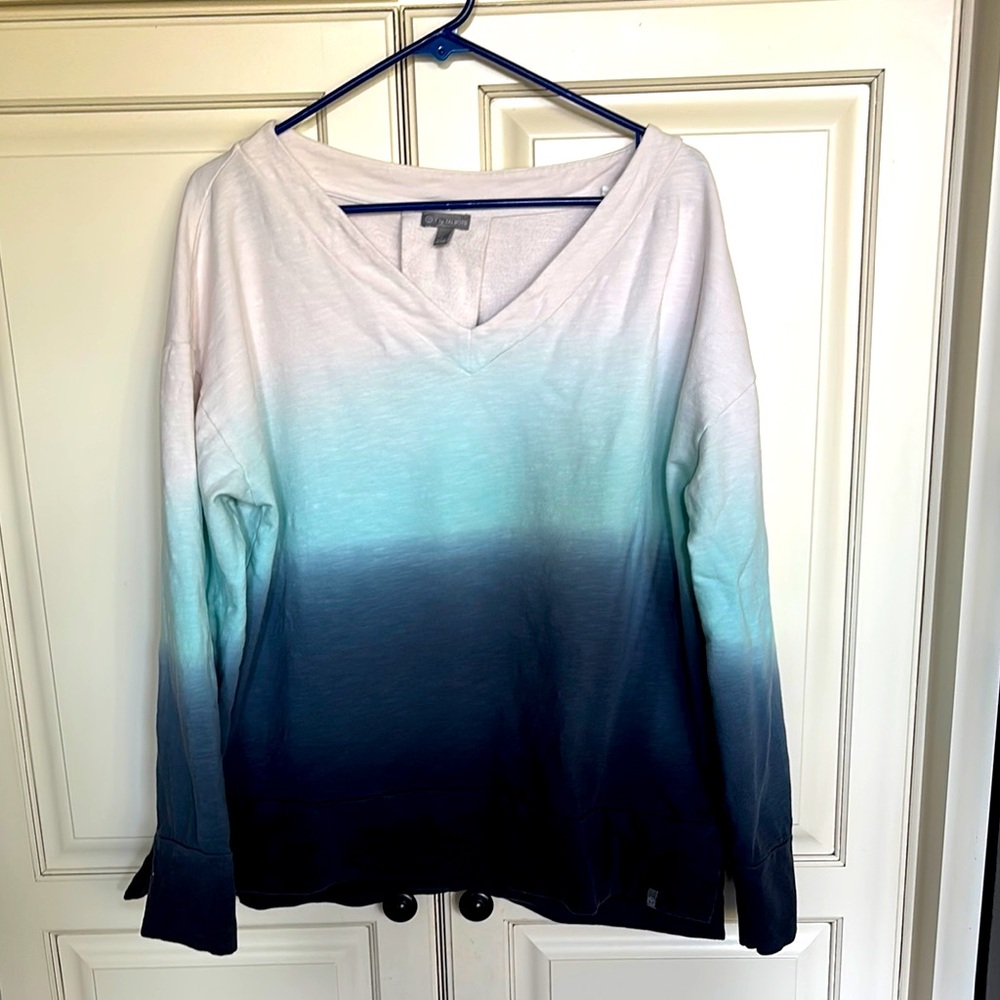 Talbots By T (comfort line) ombre V-neck sweatshirt